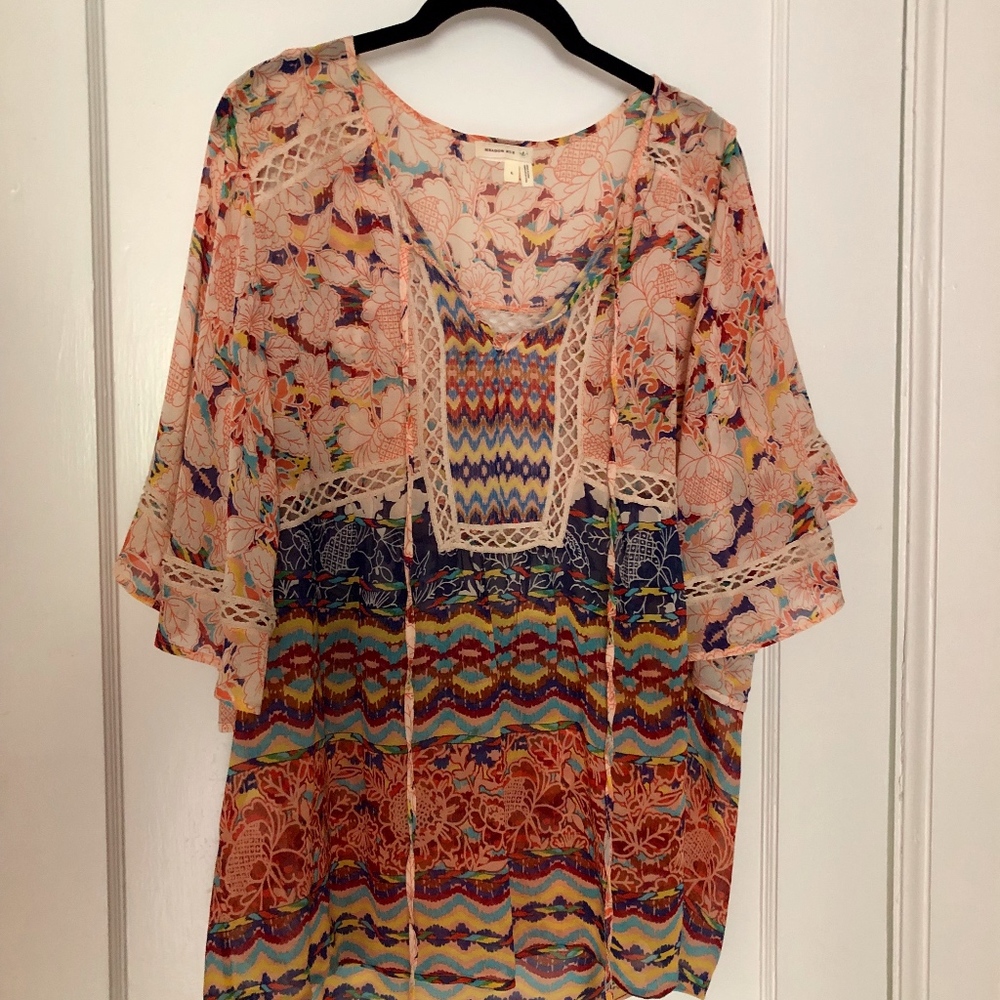 Anthropologie Multicolor Blouse Size L